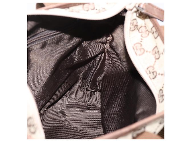 Borsa Tote GUCCI GG Canvas Beige Silver 28893 Auth 204253 Argento - vista 19