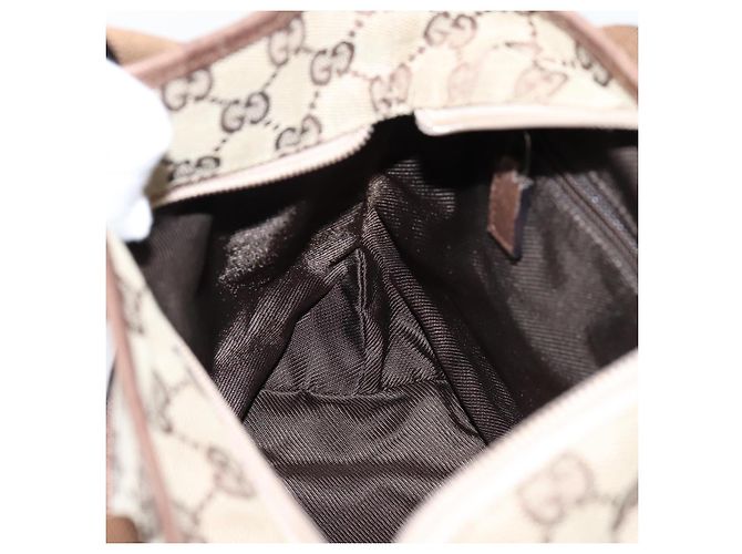 Borsa Tote GUCCI GG Canvas Beige Silver 28893 Auth 204253 Argento - vista 20