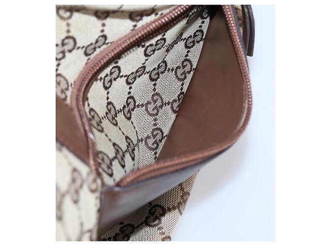 Borsa Tote GUCCI GG Canvas Beige Silver 28893 Auth 204253 Argento - vista 24