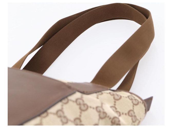 Borsa Tote GUCCI GG Canvas Beige Silver 28893 Auth 204253 Argento - vista 8