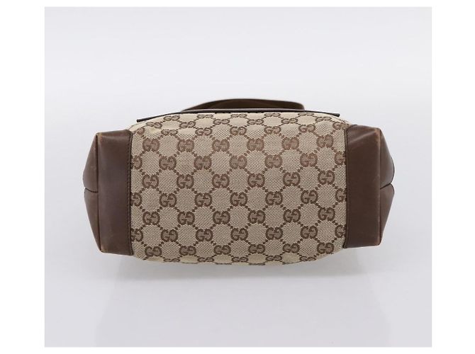 Borsa Tote GUCCI GG Canvas Beige Silver 28893 Auth 204253 Argento - vista 9