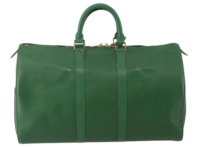 LOUIS VUITTON Epi Keepall 45 Boston Bag Green M42974 LV Auth 202856 Verde - vista 2