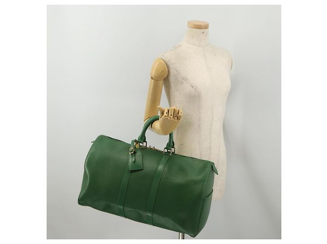 LOUIS VUITTON Epi Keepall 45 Boston Bag Green M42974 LV Auth 202856 Verde - vista 22