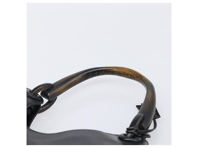 Borsa a tracolla GUCCI in pelle nera 106236 Auth 202694V Nero - vista 8