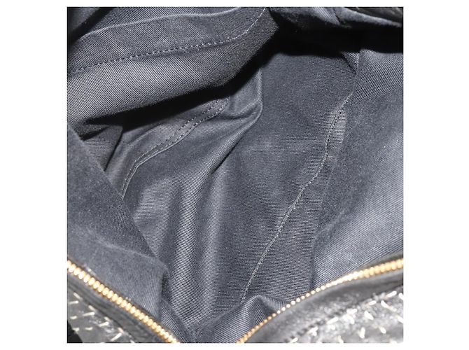 Borsa a tracolla LOEWE in pelle nera e oro Auth bs36832A Nero D'oro - vista 11