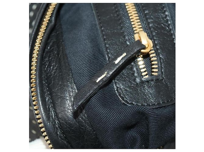 Borsa a tracolla LOEWE in pelle nera e oro Auth bs36832A Nero D'oro - vista 22