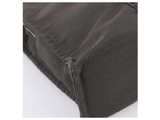 Hermès HERMES Her Line MM Handtasche Canvas Grau Silber Auth 205886A Braun - Ansicht 11