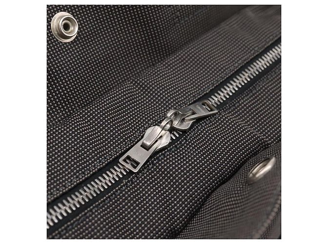 Hermès HERMES Her Line MM Handtasche Canvas Grau Silber Auth 205886A Braun - Ansicht 14
