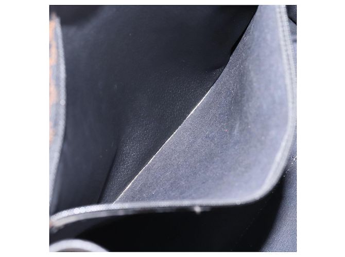 Céline CELINE Macadam Canvas Tote Bag PVC Leder Schwarz Gold Auth 203654A Golden - Ansicht 22