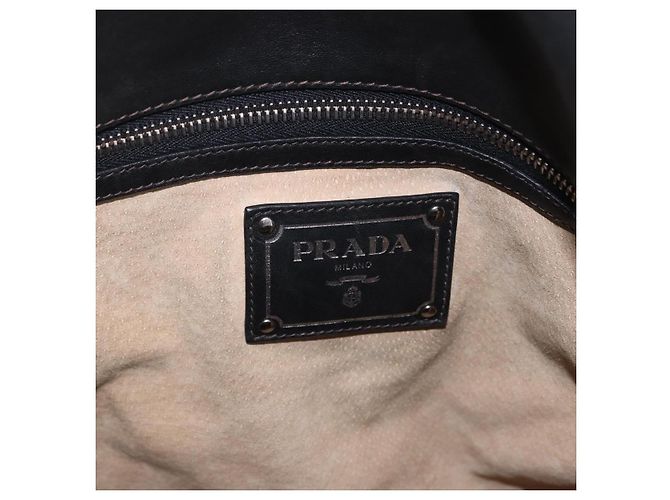 Borsa a Tracolla PRADA Nylon Pelle Khaki Silver BR4549 Auth am12573V Argento Cachi - vista 20