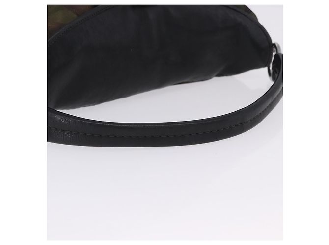 Borsa a Tracolla PRADA Nylon Pelle Khaki Silver BR4549 Auth am12573V Argento Cachi - vista 7