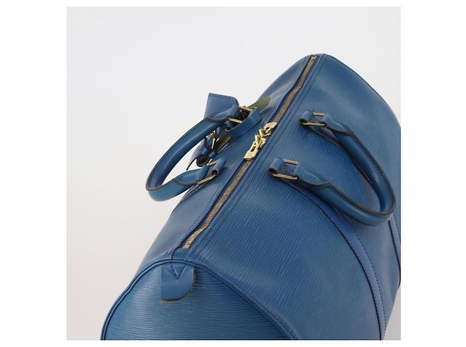 LOUIS VUITTON Epi Keepall 45 Boston Bag Blue M42975 LV Auth 201910 - vista 6