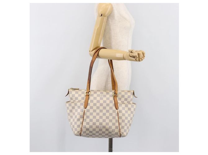 Borsa Tote LOUIS VUITTON Damier Azur Totally PM N41280 LV Auth 204311 - vista 27