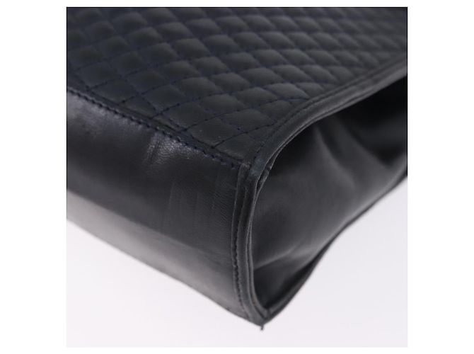 Borsa a mano BALLY in pelle Navy tono oro Auth ka6224 Blu navy - vista 15