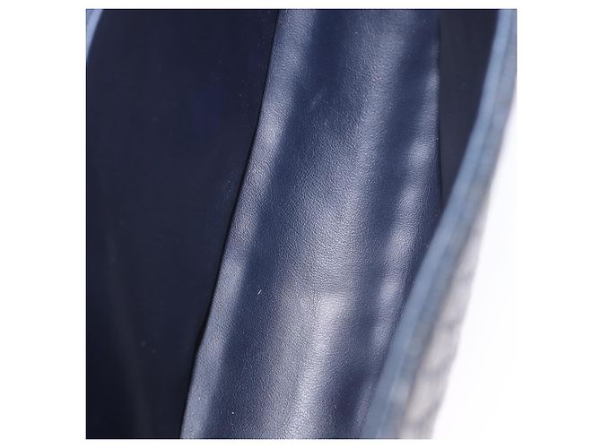 Borsa a mano BALLY in pelle Navy tono oro Auth ka6224 Blu navy - vista 25