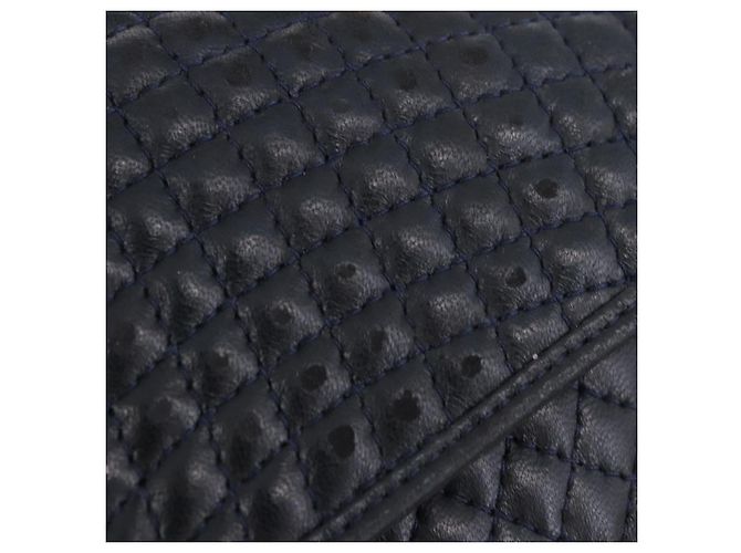 Borsa a mano BALLY in pelle Navy tono oro Auth ka6224 Blu navy - vista 3