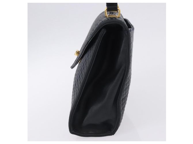 Borsa a mano BALLY in pelle Navy tono oro Auth ka6224 Blu navy - vista 6