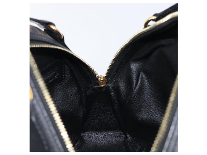 Céline Borsa a mano CELINE Macadam Canvas PVC Leather Black Gold Auth 204166V Nero D'oro - vista 19