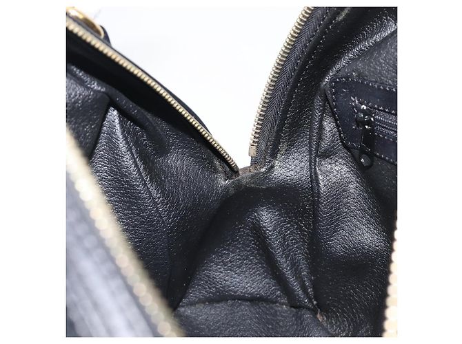 Céline Borsa a mano CELINE Macadam Canvas PVC Leather Black Gold Auth 204166V Nero D'oro - vista 20