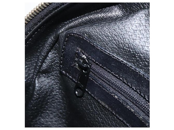 Céline Borsa a mano CELINE Macadam Canvas PVC Leather Black Gold Auth 204166V Nero D'oro - vista 21