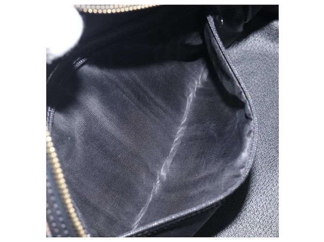 Céline Borsa a mano CELINE Macadam Canvas PVC Leather Black Gold Auth 204166V Nero D'oro - vista 22