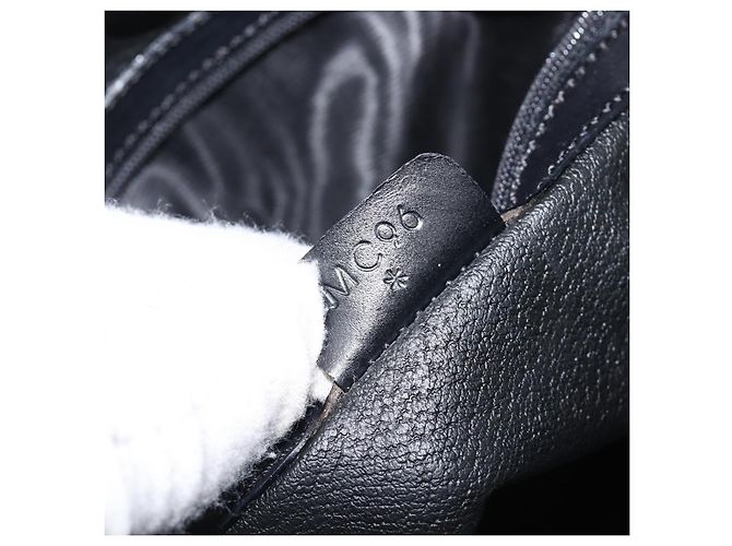 Céline Borsa a mano CELINE Macadam Canvas PVC Leather Black Gold Auth 204166V Nero D'oro - vista 23