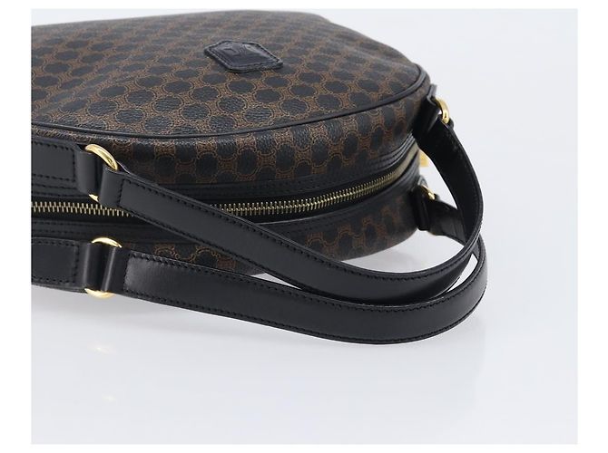 Céline Borsa a mano CELINE Macadam Canvas PVC Leather Black Gold Auth 204166V Nero D'oro - vista 7