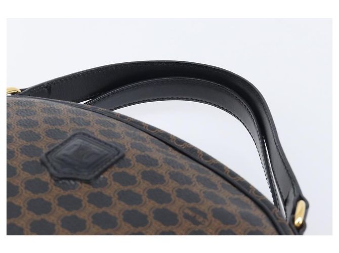 Céline Borsa a mano CELINE Macadam Canvas PVC Leather Black Gold Auth 204166V Nero D'oro - vista 8