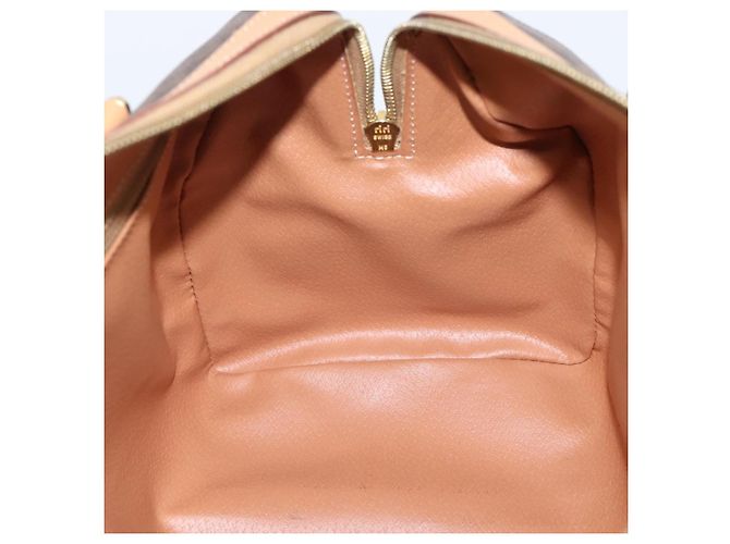 Céline Borsa Boston CELINE Macadam Canvas PVC Leather Brown Gold Auth 204457V Marrone D'oro - vista 18