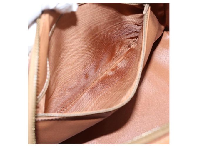 Céline Borsa Boston CELINE Macadam Canvas PVC Leather Brown Gold Auth 204457V Marrone D'oro - vista 21