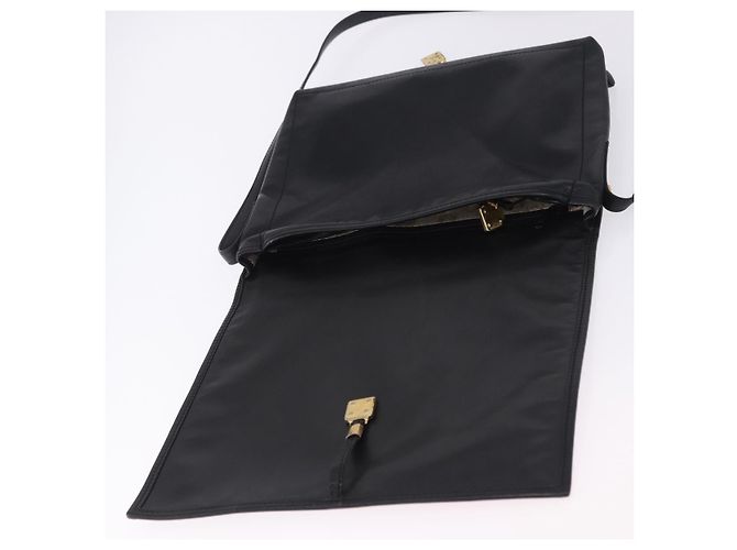 Borsa a tracolla LOEWE Anagram in pelle nera e oro autentica 204314A Nero D'oro - vista 19