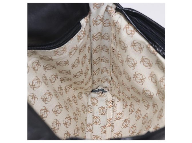 Borsa a tracolla LOEWE Anagram in pelle nera e oro autentica 204314A Nero D'oro - vista 20