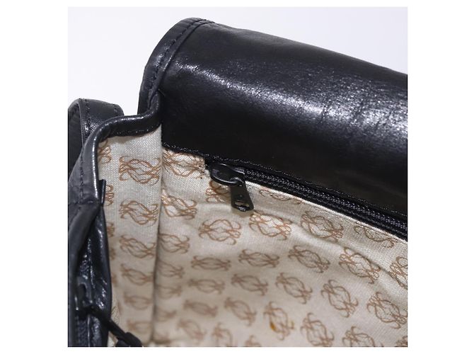 Borsa a tracolla LOEWE Anagram in pelle nera e oro autentica 204314A Nero D'oro - vista 22