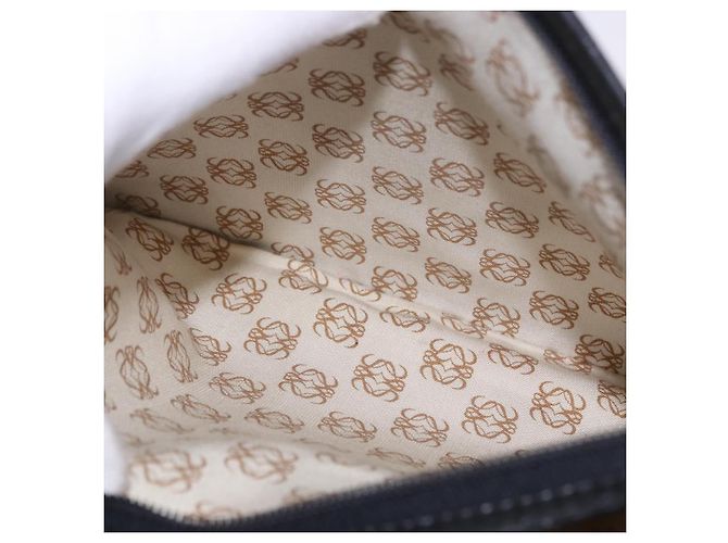 Borsa a tracolla LOEWE Anagram in pelle nera e oro autentica 204314A Nero D'oro - vista 25