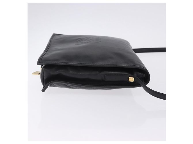 Borsa a tracolla LOEWE Anagram in pelle nera e oro autentica 204314A Nero D'oro - vista 3