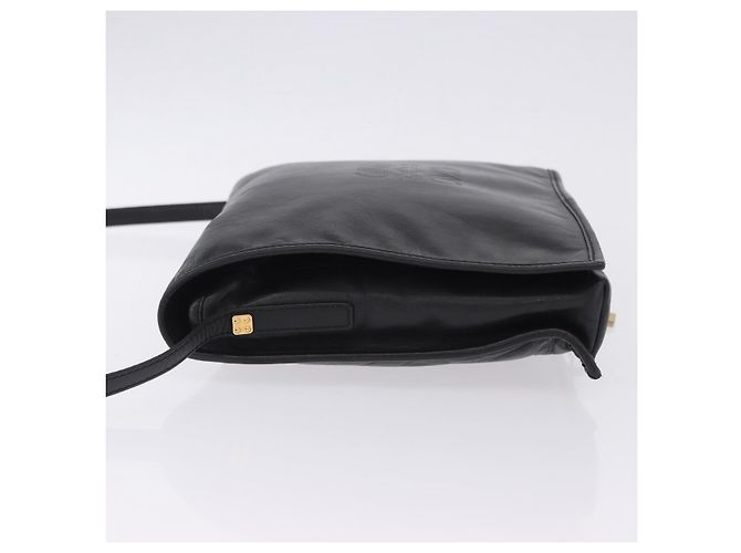 Borsa a tracolla LOEWE Anagram in pelle nera e oro autentica 204314A Nero D'oro - vista 4