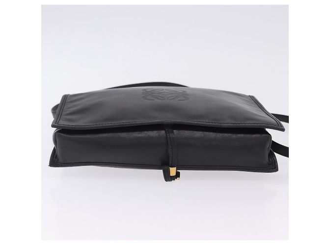 Borsa a tracolla LOEWE Anagram in pelle nera e oro autentica 204314A Nero D'oro - vista 5