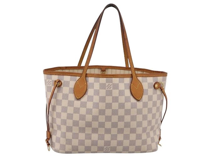 Borsa Tote LOUIS VUITTON Damier Azur Neverfull PM N41362 LV Auth 204721 - vista 13