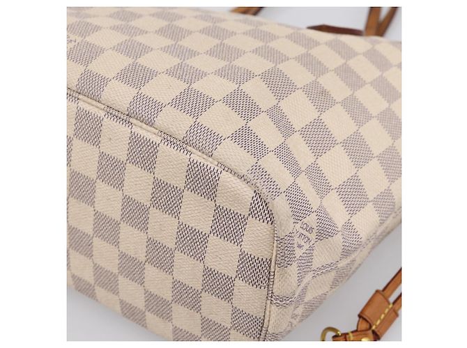 Borsa Tote LOUIS VUITTON Damier Azur Neverfull PM N41362 LV Auth 204721 - vista 15