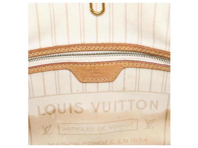 Borsa Tote LOUIS VUITTON Damier Azur Neverfull PM N41362 LV Auth 204721 - vista 19