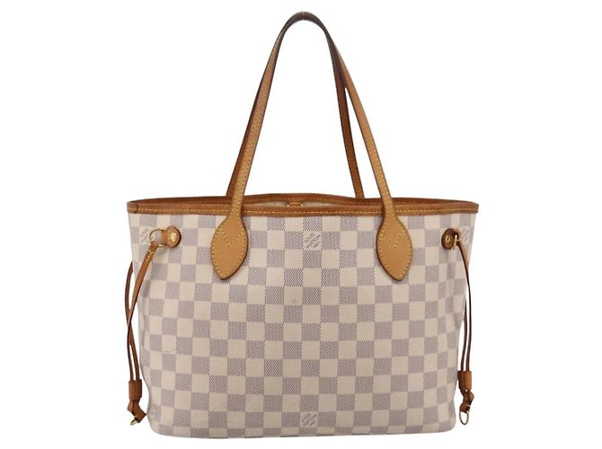 Borsa Tote LOUIS VUITTON Damier Azur Neverfull PM N41362 LV Auth 204721 - vista 2