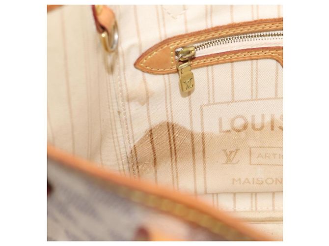 Borsa Tote LOUIS VUITTON Damier Azur Neverfull PM N41362 LV Auth 204721 - vista 21