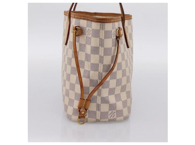 Borsa Tote LOUIS VUITTON Damier Azur Neverfull PM N41362 LV Auth 204721 - vista 3