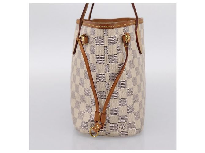 Borsa Tote LOUIS VUITTON Damier Azur Neverfull PM N41362 LV Auth 204721 - vista 4