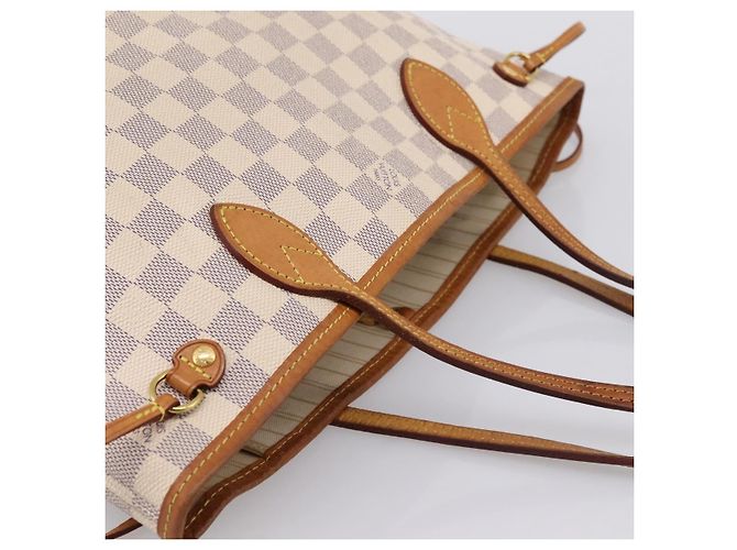 Borsa Tote LOUIS VUITTON Damier Azur Neverfull PM N41362 LV Auth 204721 - vista 6
