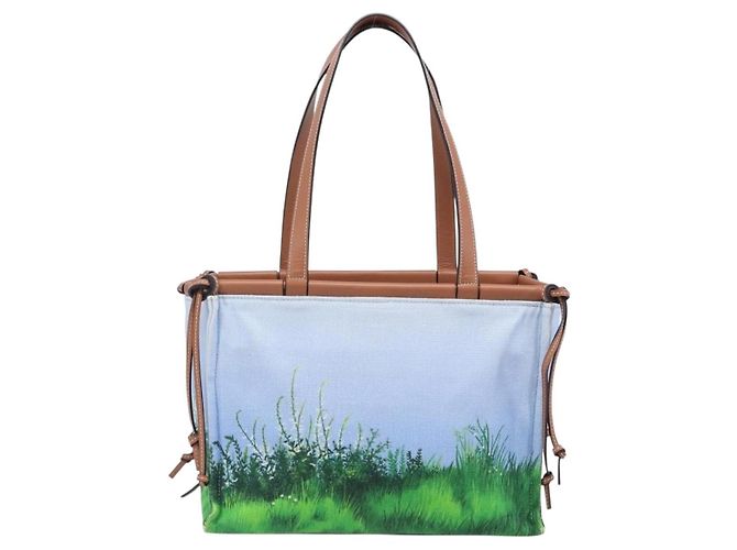 Borsa Tote LOEWE x Ghibli Il Mio Vicino Totoro Cushion Auth 167596SM Blu chiaro - vista 2