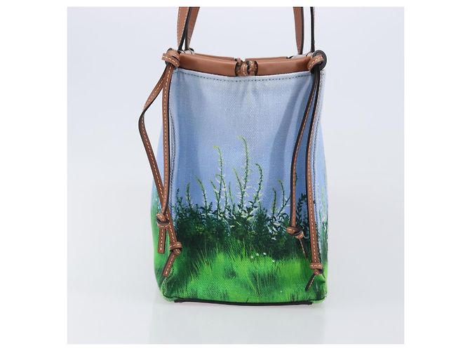Borsa Tote LOEWE x Ghibli Il Mio Vicino Totoro Cushion Auth 167596SM Blu chiaro - vista 3