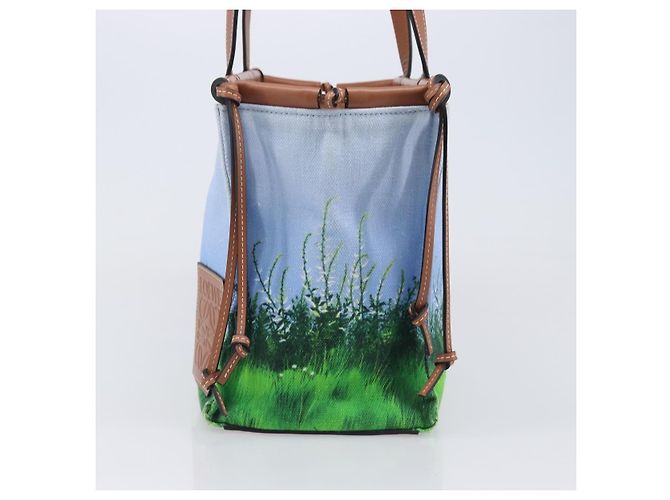 Borsa Tote LOEWE x Ghibli Il Mio Vicino Totoro Cushion Auth 167596SM Blu chiaro - vista 4