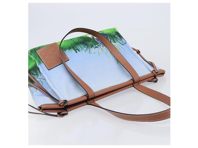 Borsa Tote LOEWE x Ghibli Il Mio Vicino Totoro Cushion Auth 167596SM Blu chiaro - vista 6