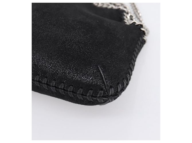 Stella Mc Cartney Borsa Stella MacCartney Falabella Suede 2way Black Silver Auth BA15506A Nero Argento - vista 12